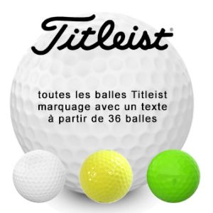 Balles de golf Titleist avec marquage texte