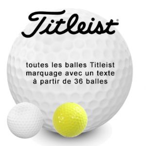 Balles de golf Titleist avec marquage texte